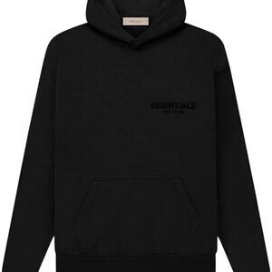 FEAR OF GOD ESSENTIALS BLACK HOODIE
